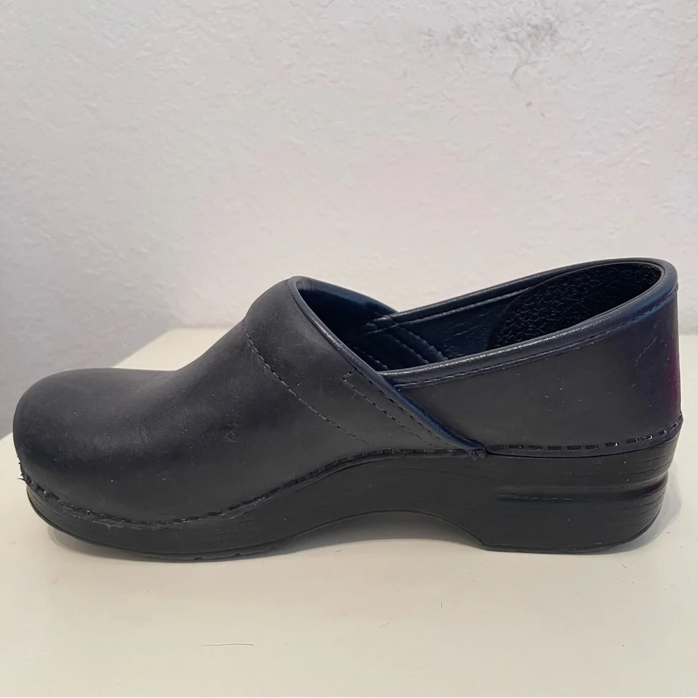 Dankso Clogs Shoes Black Leather Size 40 - Picture 8 of 11